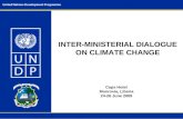 INTER-MINISTERIAL DIALOGUE ON CLIMATE CHANGE