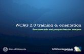 WCAG 2.0 training & orientation