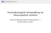 Farmakologisk behandling av Neuropatisk smärta