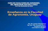 Enseñanza en la Facultad de Agronomía, Uruguay