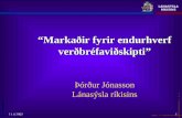 “ M arkaðir fyrir endurhverf verðbréfaviðskipti ” Þórður Jónasson Lánasýsla ríkisins
