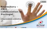 Repository – CRIS colaboration in Portugal eloy@sdum.uminho.pt
