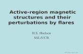 Active-region magnetic structures and their perturbations by flares