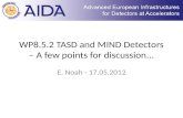 WP8.5.2 TASD and MIND Detectors – A few points for discussion...
