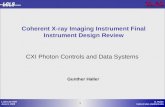 CXI Photon Controls and Data Systems  Gunther Haller