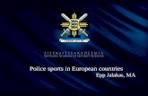 Police sports in European countries Epp Jalakas, MA
