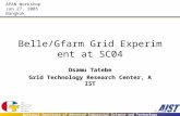 Belle/Gfarm Grid Experiment at SC04