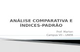 ANÁLISE COMPARATIVA E ÍNDICES-PADRÃO