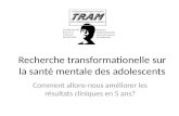 Recherche transformationelle sur la santé mentale des adolescents