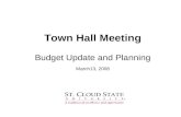 Town Hall Meeting Budget Update and Planning March13, 2008