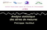Analyse statistique  des séries de mesures