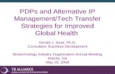 PDPs and Alternative IP Management/Tech Transfer Strategies for Improved Global Health