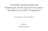 Towards Automating the Redesign of the Synchronization Skeletons of UPC Programs