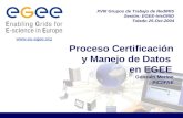 Proceso Certificación  y Manejo de Datos  en EGEE Gonzalo Merino PIC/IFAE