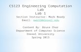 CS123 Engineering Computation Lab Lab 1