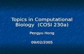 Topics in Computational Biology  (COSI 230a)