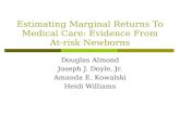 Estimating Marginal Returns To Medical Care: Evidence From At-risk Newborns