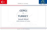 CEPEJ IN  TURKEY  I smail Aksel CEPEJ Member of Turkey