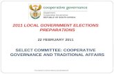 2011 LOCAL GOVERNMENT ELECTIONS PREPARATIONS 22 FEBRUARY 2011