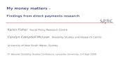 My money matters –     Findings from direct payments research