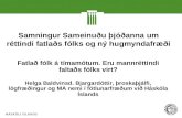 Samningur Sameinuðu þjóðanna um réttindi fatlaðs fólks og ný hugmyndafræði
