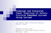 Codesign and Simulated Fault Injection of Safety-Critical Embedded Systems Using SystemC