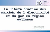 La libéralisation des marchés de l’électricité et du gaz en région wallonne