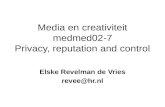 Media en creativiteit medmed02-7 Privacy,  reputation  and  control