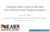 Industry Data: How to Identify (or confirm) Your Target Industry