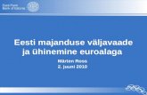 Eesti majanduse väljavaade ja ühinemine euroalaga