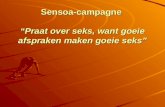 Sensoa-campagne  “Praat over seks, want goeie afspraken maken goeie seks”