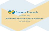 (NASDAQ:  IRGI) William Blair Growth Stock Conference June 25, 2003