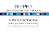 RIPPER Fast Effective Rule Induction