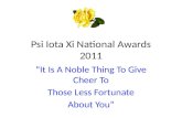 Psi Iota Xi National Awards 2011