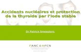 Accidents nucléaires et protection de la thyroïde par l’iode stable