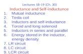 Lectures 18-19 (Ch. 30) Inductance and Self-inductunce