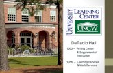 DePaolo Hall 1003 –  Writing Center    & Supplemental   Instruction