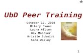 UbD Peer Training