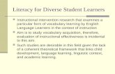 Literacy for Diverse Student Learners