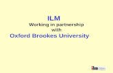 ILM Working in partnership with Oxford Brookes University