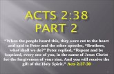 Acts 2:38 Part 2