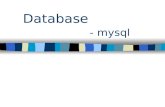 Database - mysql