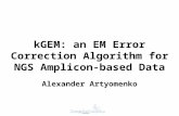 kGEM :  an EM Error  C orrection Algorithm  for  NGS  Amplicon -based  Data