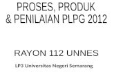 PROSES, PRODUK  & PENILAIAN PLPG 2012