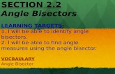SECTION  2.2 Angle Bisectors