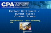 Partner Retirement /  Buyout Plans: Current Trends