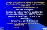 Results of Project Related to railway Reform and Border Crossing Facilitation in SEETO Region