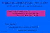 Neutrino Astrophysics:  PeV to ZeV (with some whacky particle physics)