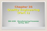 Chapter 36 Quality Engineering (Part 1) EIN 3390   Manufacturing Processes Spring, 2011