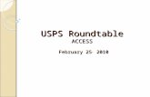 USPS Roundtable ACCESS  February 25 ,  2010